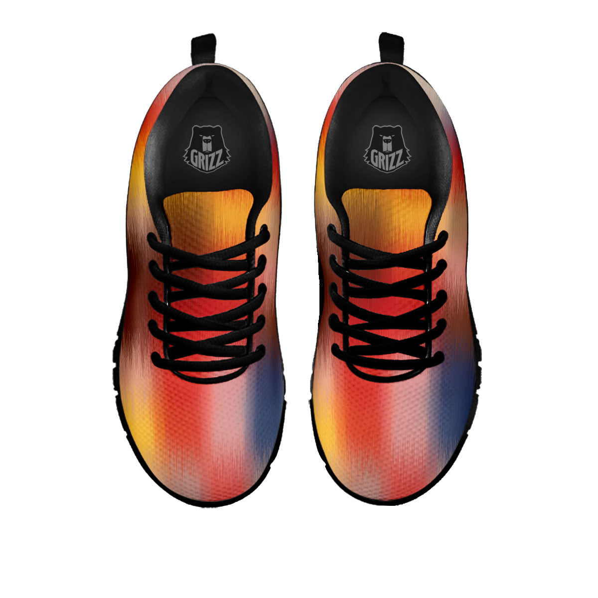 Psychedelic Multicolor Print Black Sneaker-grizzshop