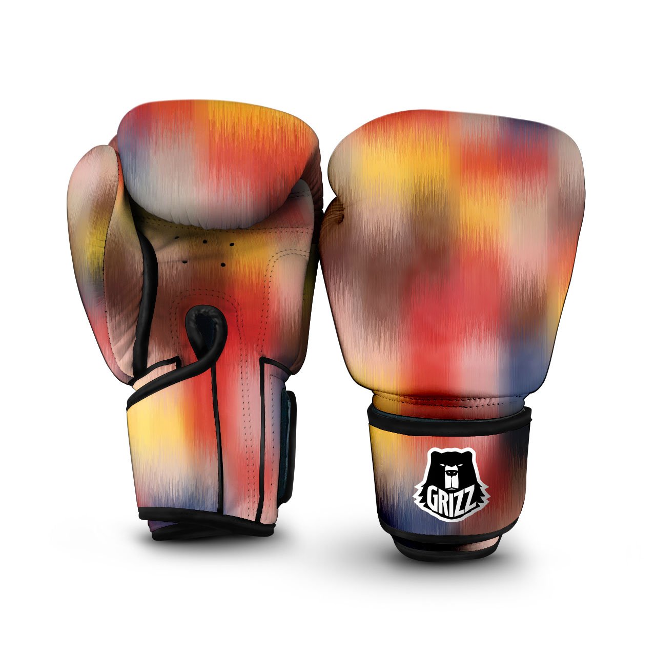 Psychedelic Multicolor Print Boxing Gloves-grizzshop