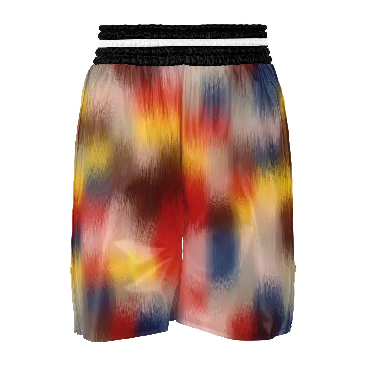 Psychedelic Multicolor Print Boxing Shorts-grizzshop