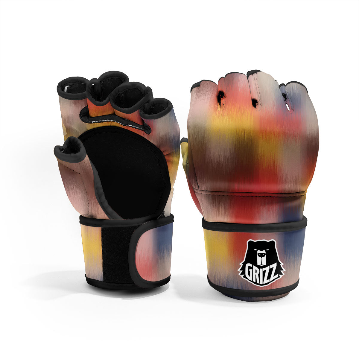 Psychedelic Multicolor Print MMA Gloves-grizzshop