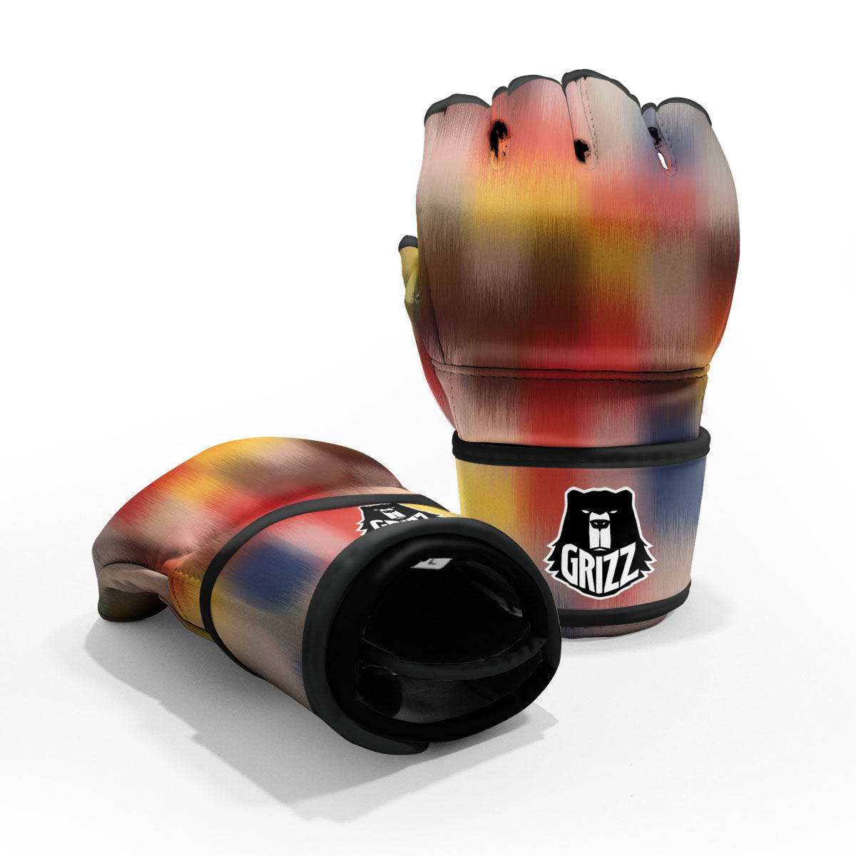 Psychedelic Multicolor Print MMA Gloves-grizzshop