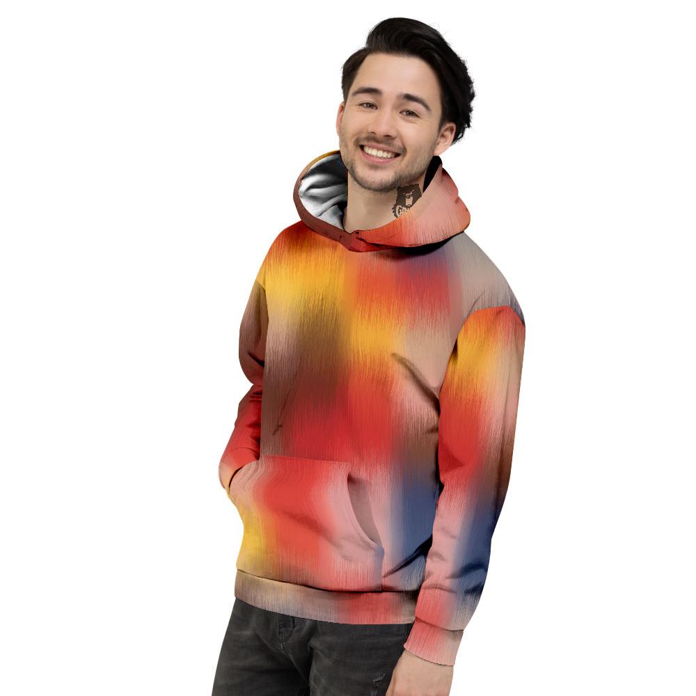 Psychedelic Multicolor Print Men's Hoodie-grizzshop