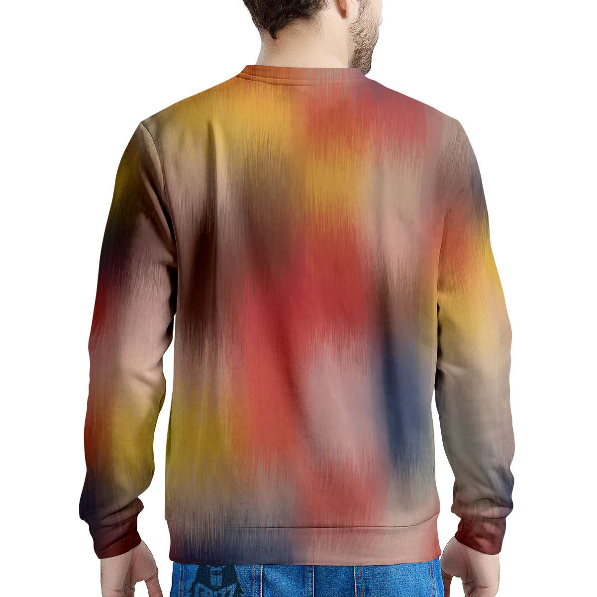 Psychedelic Multicolor Print Men's Sweatshirt-grizzshop