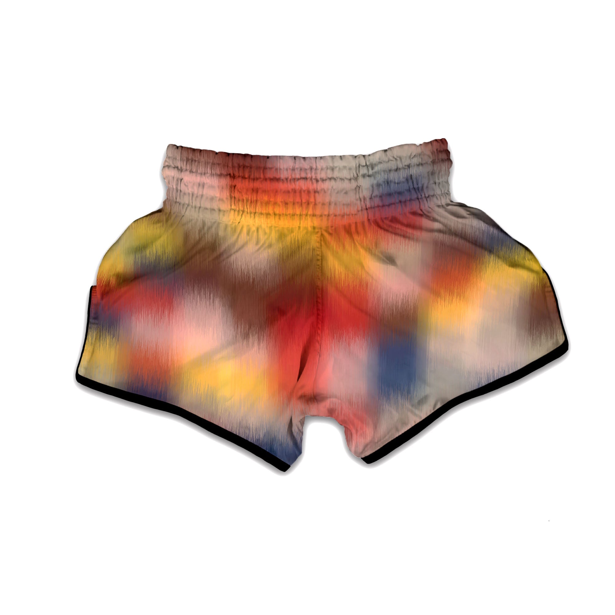 Psychedelic Multicolor Print Muay Thai Boxing Shorts-grizzshop
