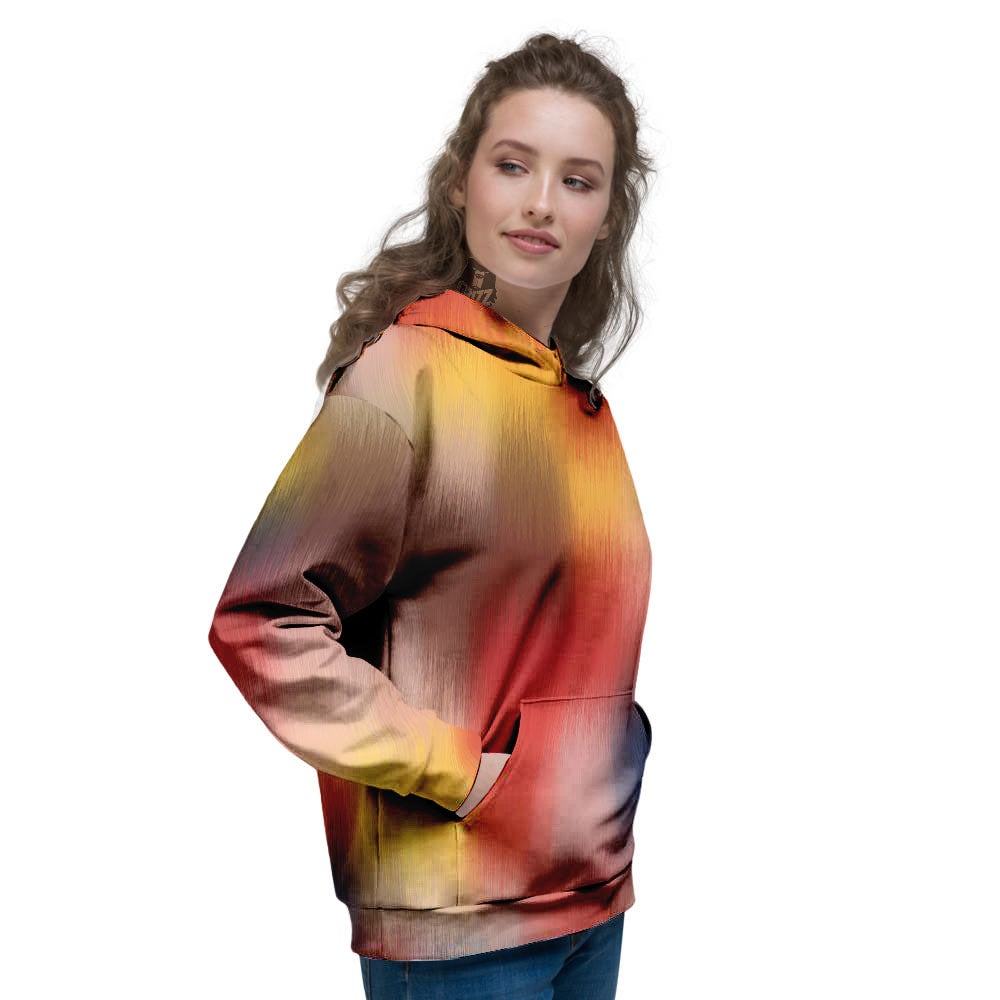 Psychedelic Multicolor Print Women's Hoodie-grizzshop