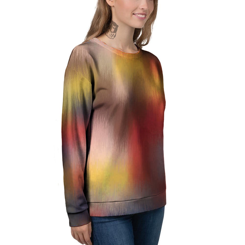 Psychedelic Multicolor Print Women's Sweatshirt-grizzshop