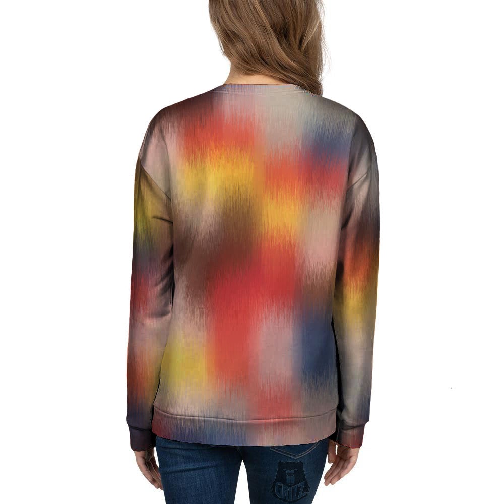 Psychedelic Multicolor Print Women's Sweatshirt-grizzshop