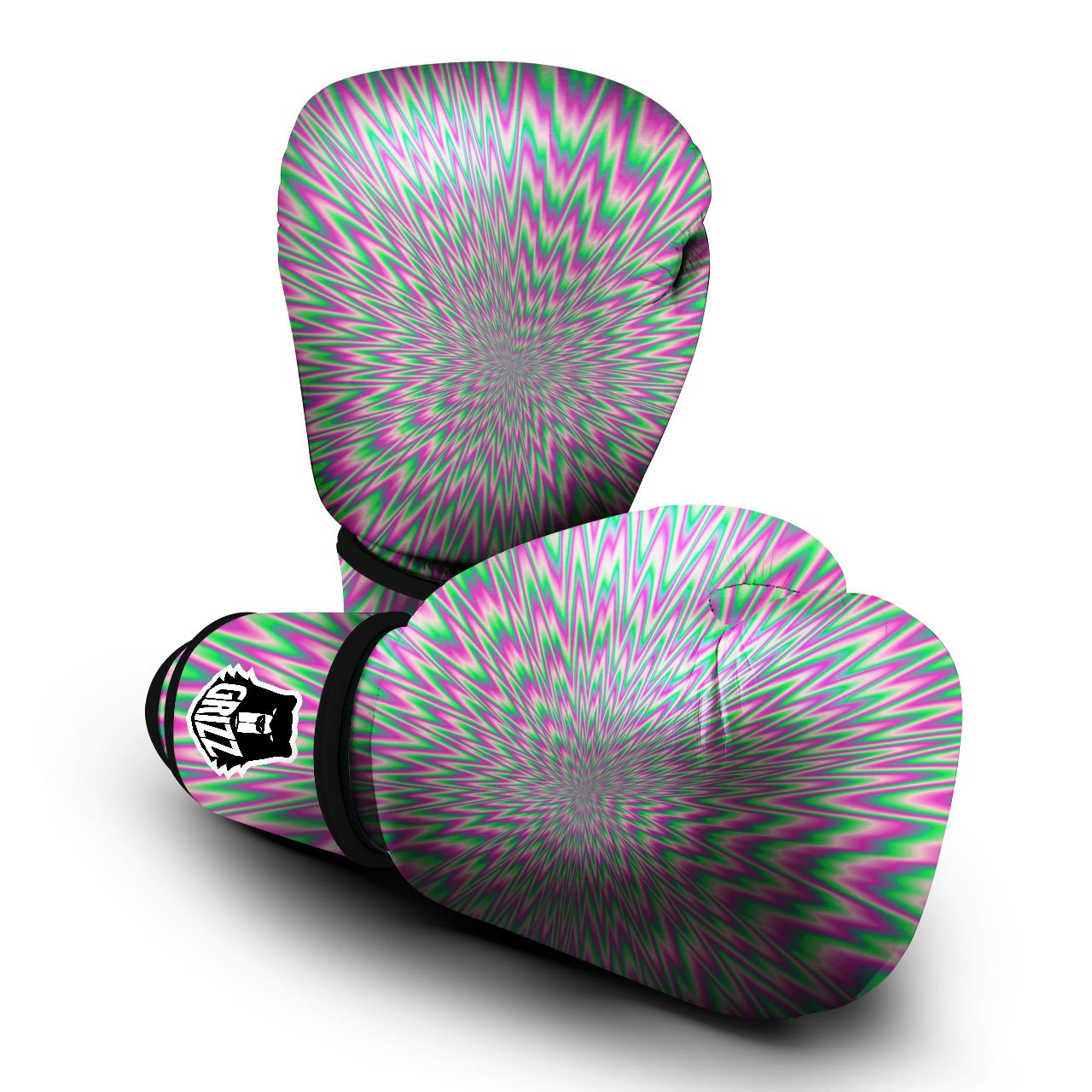 Psychedelic Optical Illusion Twinkle Boxing Gloves-grizzshop