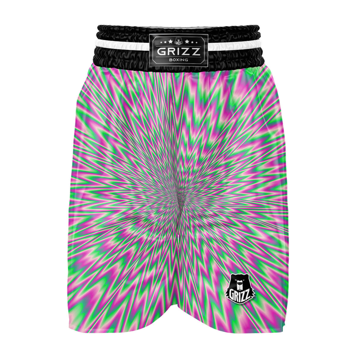 Psychedelic Optical Illusion Twinkle Boxing Shorts-grizzshop