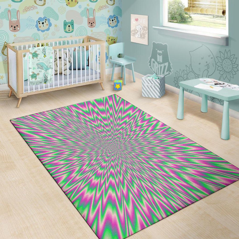 Psychedelic Optical Illusion Twinkle Floor Mat-grizzshop
