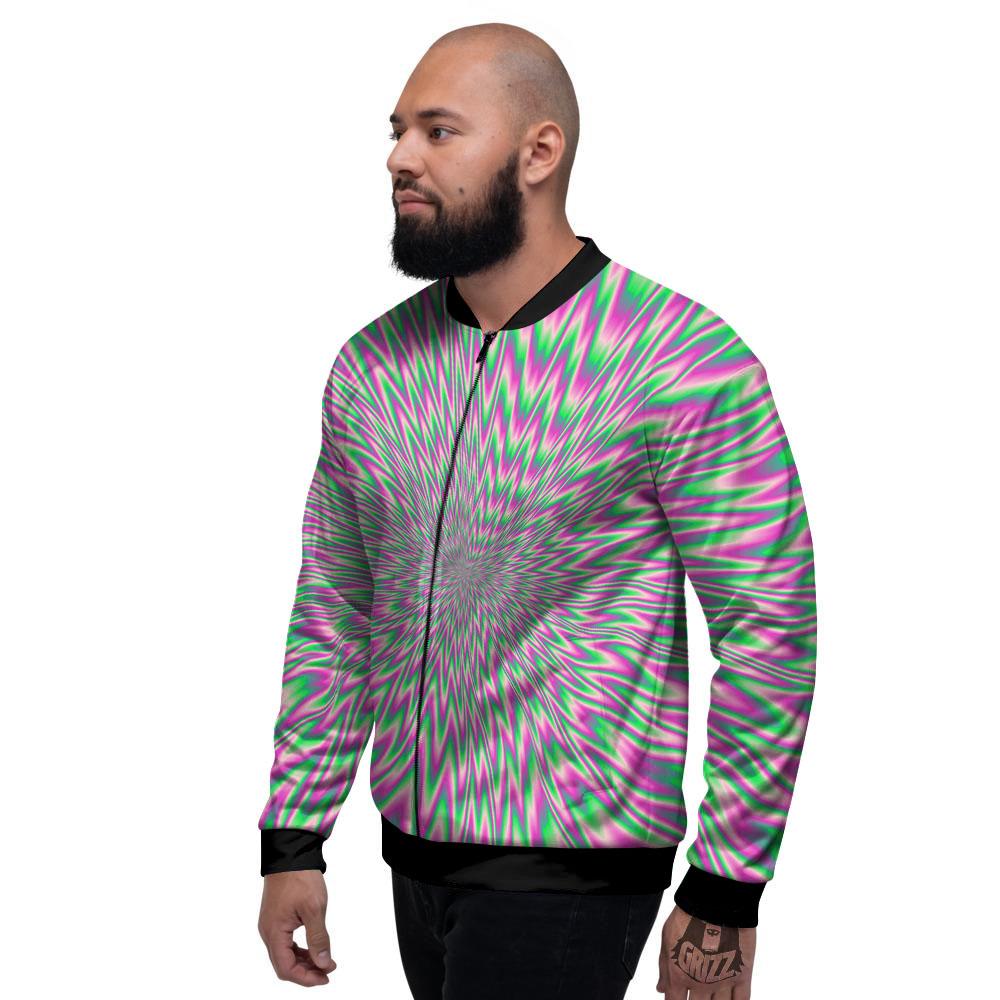 Psychedelic Optical Illusion Twinkle Men's Bomber Jacket-grizzshop