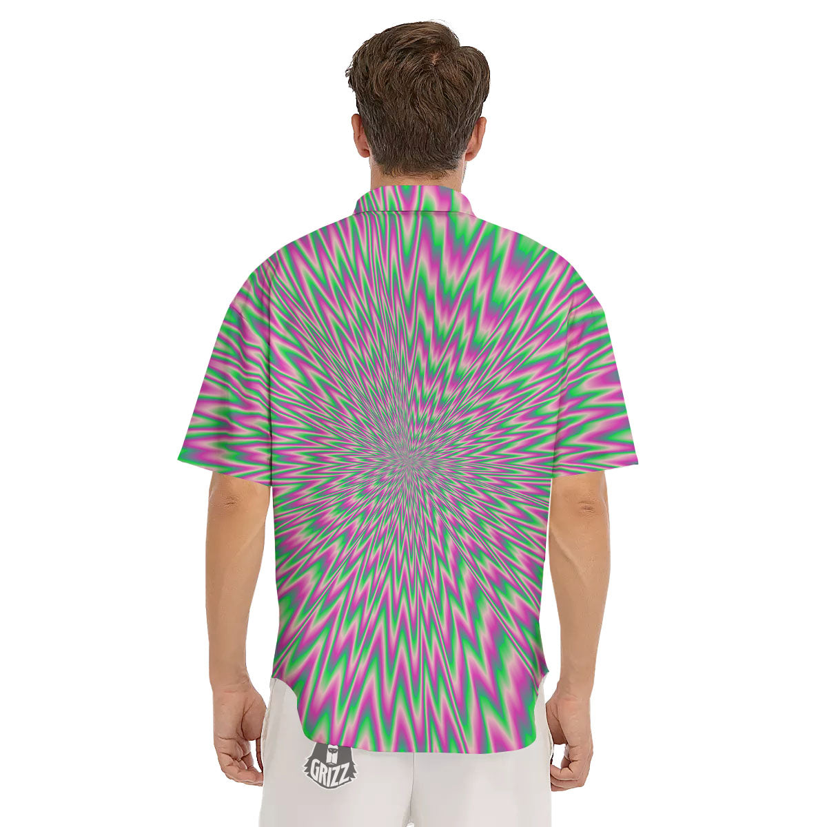 Psychedelic Optical Illusion Twinkle Men's Short Sleeve Shirts-grizzshop