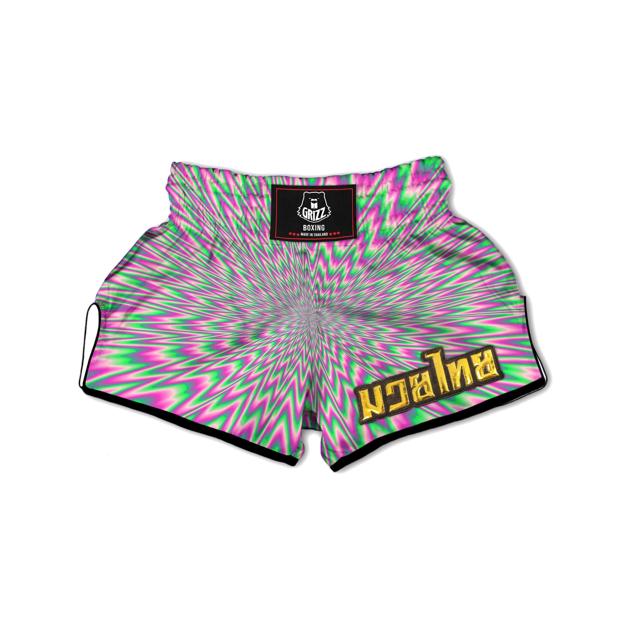 Psychedelic Optical Illusion Twinkle Muay Thai Boxing Shorts-grizzshop