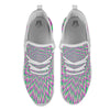 Psychedelic Optical Illusion Twinkle White Athletic Shoes-grizzshop