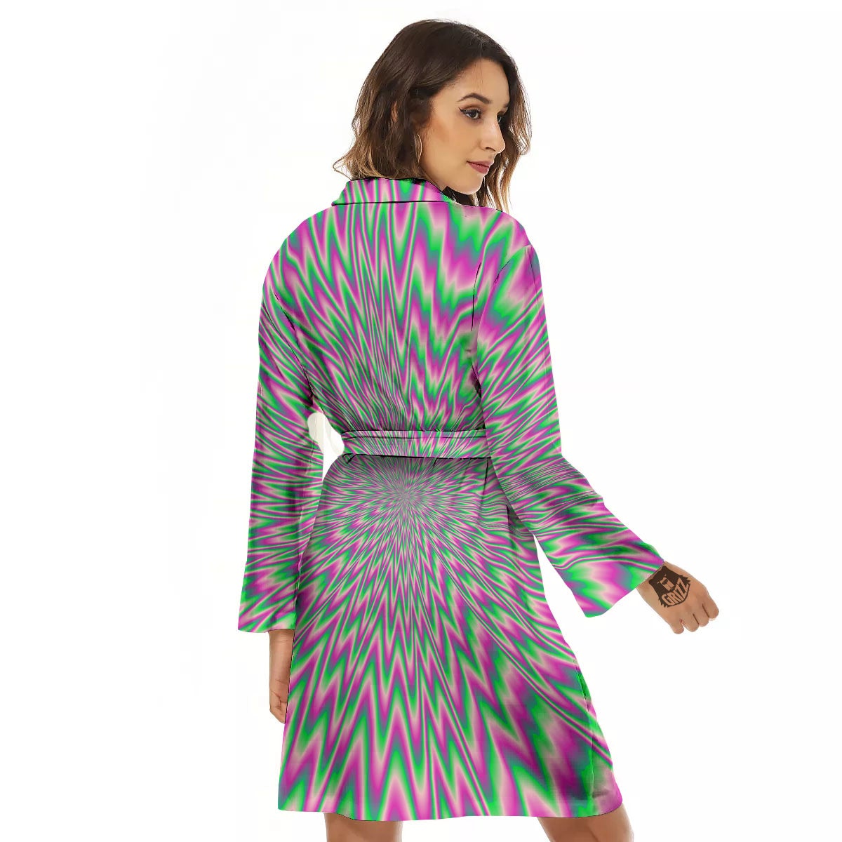 Psychedelic Optical Illusion Twinkle Women's Robe-grizzshop