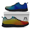 Psychedelic Optical Vibrant Illusion Black Sneaker-grizzshop