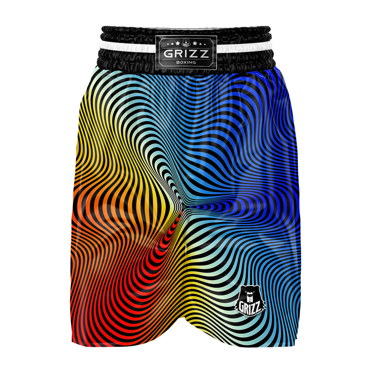 Psychedelic Optical Vibrant Illusion Boxing Shorts-grizzshop