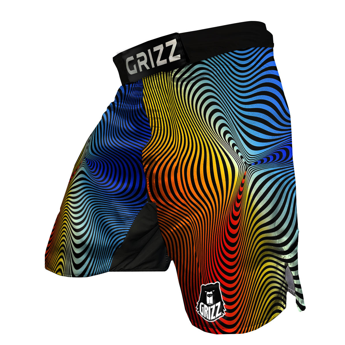 Psychedelic Optical Vibrant Illusion MMA Shorts-grizzshop