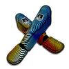 Psychedelic Optical Vibrant Illusion Muay Thai Shin Guards-grizzshop