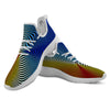 Psychedelic Optical Vibrant Illusion White Athletic Shoes-grizzshop