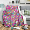 Psychedelic Pattern Print Blanket-grizzshop