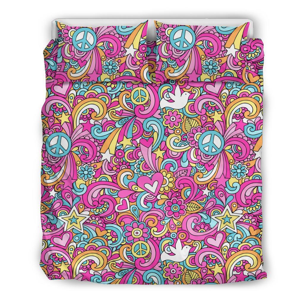 Psychedelic Pattern Print Duvet Cover Bedding Set-grizzshop