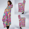 Psychedelic Pattern Print Hooded Blanket-grizzshop