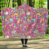 Psychedelic Pattern Print Hooded Blanket-grizzshop