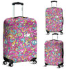 Psychedelic Pattern Print Luggage Cover Protector-grizzshop