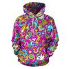 Psychedelic Pattern Print Men Women Pullover Hoodie-grizzshop