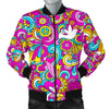 Psychedelic Pattern Print Men's Bomber Jacket-grizzshop