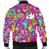 Psychedelic Pattern Print Men's Bomber Jacket-grizzshop