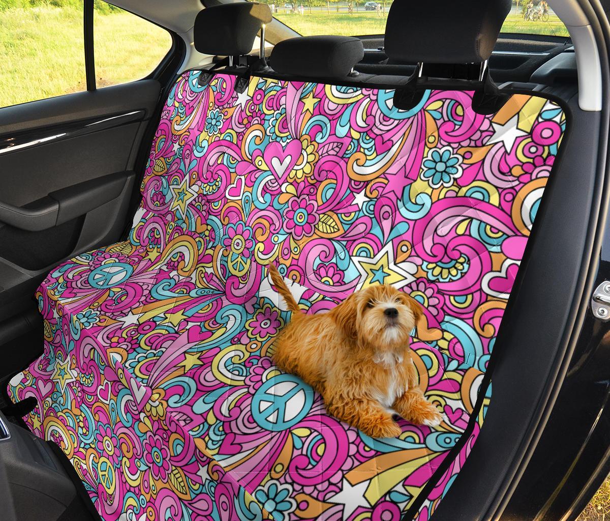 Psychedelic Pattern Print Pet Car Seat Cover-grizzshop