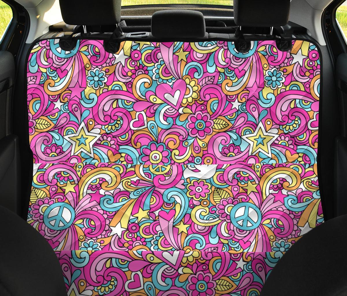 Psychedelic Pattern Print Pet Car Seat Cover-grizzshop