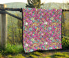 Psychedelic Pattern Print Quilt-grizzshop