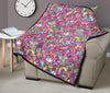 Psychedelic Pattern Print Quilt-grizzshop