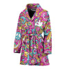 Psychedelic Pattern Print Women Long Robe-grizzshop