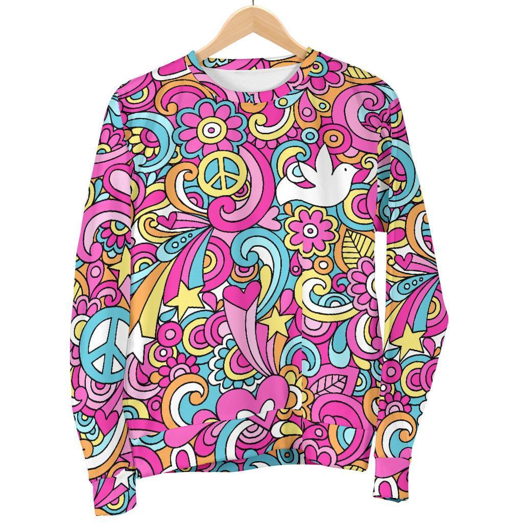 Psychedelic Pattern Print Women's Sweatshirt-grizzshop