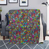 Psychedelic Print Blanket-grizzshop