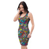 Psychedelic Print Bodycon Dress-grizzshop