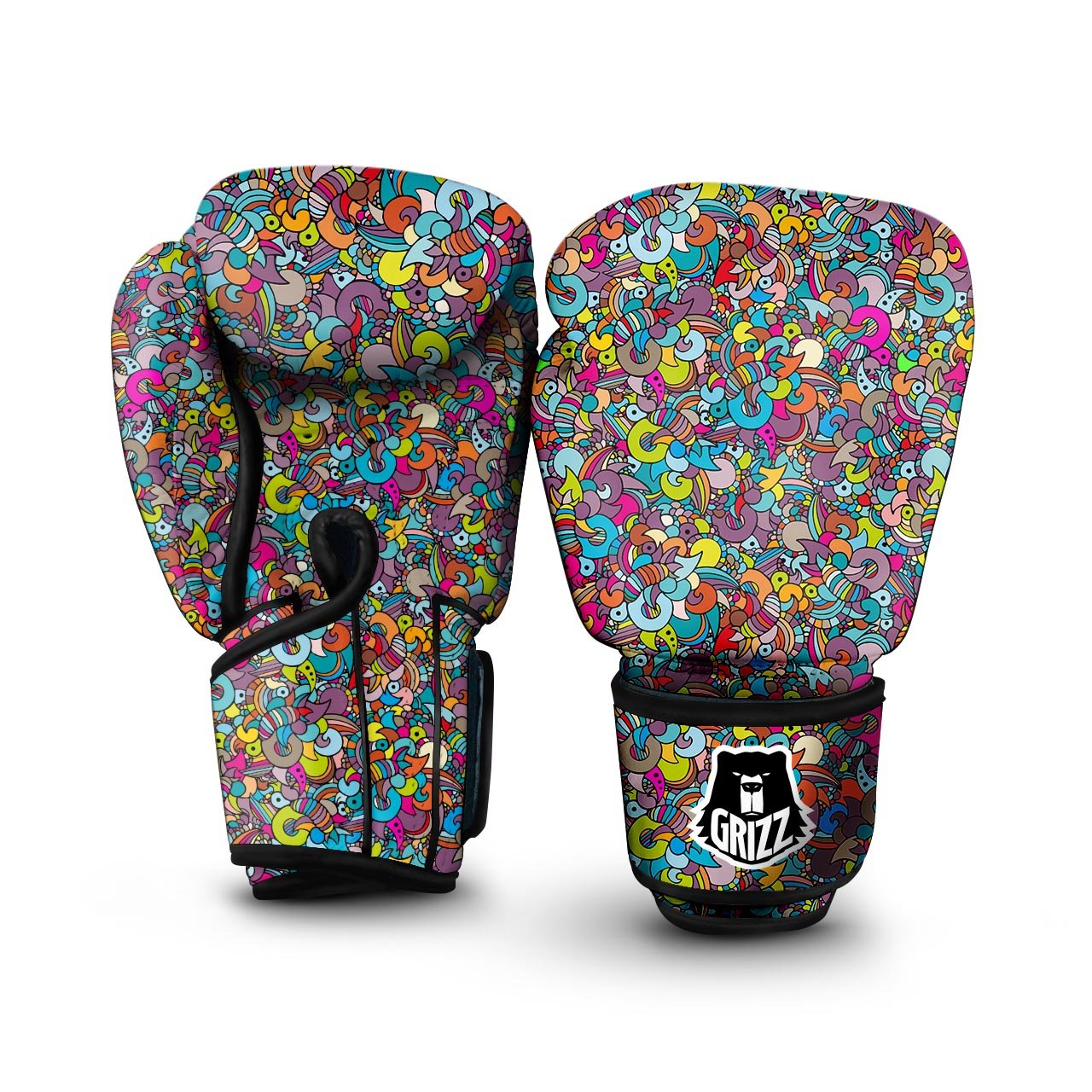 Psychedelic Print Boxing Gloves-grizzshop
