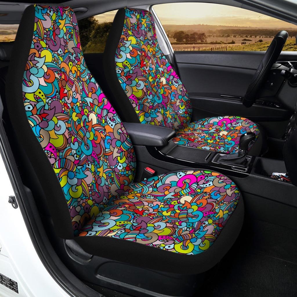 Psychedelic Print Car Seat Covers-grizzshop