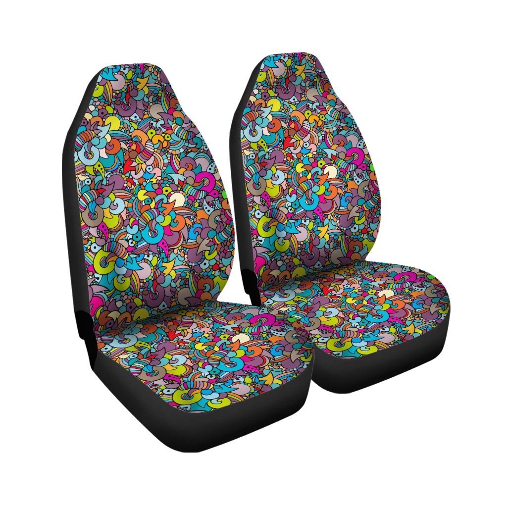 Psychedelic Print Car Seat Covers-grizzshop