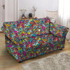 Psychedelic Print Loveseat Cover-grizzshop