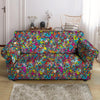 Psychedelic Print Loveseat Cover-grizzshop