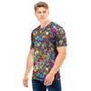 Psychedelic Print Men T Shirt-grizzshop