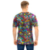 Psychedelic Print Men T Shirt-grizzshop