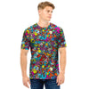 Psychedelic Print Men T Shirt-grizzshop