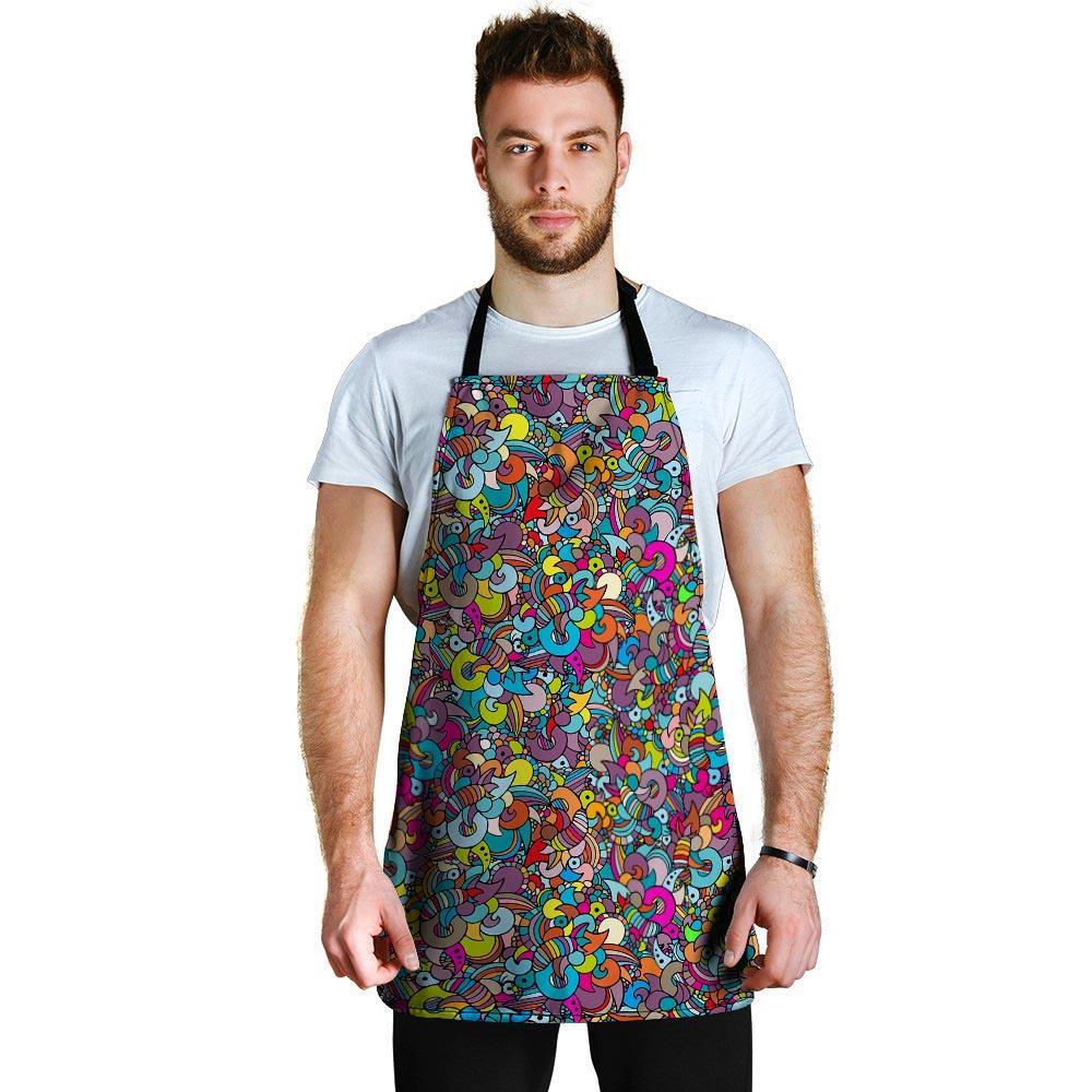 Psychedelic Print Men's Apron-grizzshop