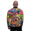 Psychedelic Print Men's Bomber Jacket-grizzshop